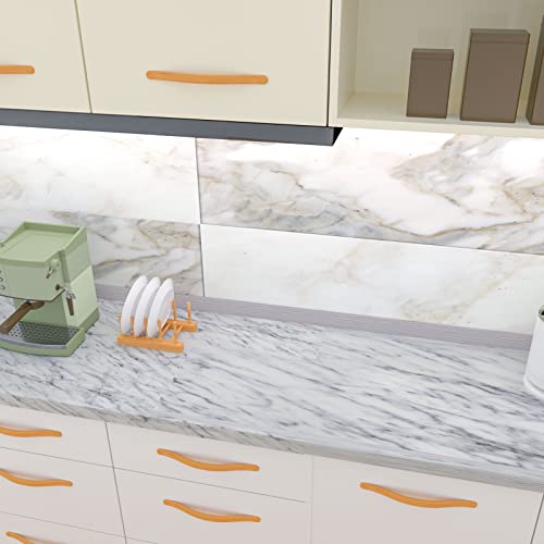 Pluden Flexible PVC Floor Transition Strip, 2 Inch x 6.6FT Peel and Stick Floor Cover Strip, Flooring Transitions Laminate Floor Strip, Carpet to Tile Transition Strip, Vinyl Floor Flat Divider Strip - Thumbnail 5