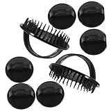 ERINGOGO Kopfhautmassagebürste 8 Stück Shampoo Bürsten Aus Bpa Freiem Silikon Klein Und Leicht Für Hautreinigung Und Massage Unter Dusche Schwarz Handlich Und Bruchfest