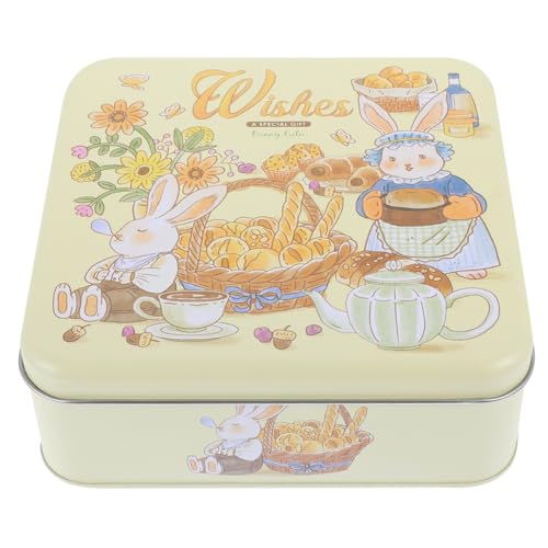 Cabilock Boîte à Biscuits Carrée en Fer - Décorative et de Rangement