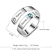 Fortheday Personalized Promise Rings for Her Free Engraving Spiral Twist Name Ring with 2 Simulated Birthstones Jewelry Ring Gifts for Women Girlfriend (Silver)