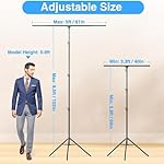 EMART T Shape Backdrop Stand 8.5x5ft, Adjustable Green Screen Photo Banner Holder with Water Bag and 4 Clamps Photography Background Support Kit for Parties, Photoshoot, Balloon - Image 2