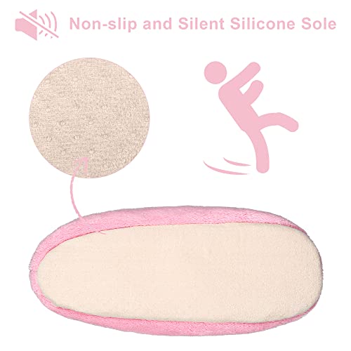 Image of ZYZX Cute Slipper Socks with Grips,Cozy Soft Sole House Slippers for Women | Animal Pattern Warm Safe Non Slip Fleece-lined Fluffy Fuzzy Socks Indoor for Adult,Easy to Wash,Gifts