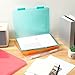 Affrolling 4 Pack A4 Paper Organizer Box File Box Plastic Paper Storage Container Colorful Transparent Document Project Case for 8. 5