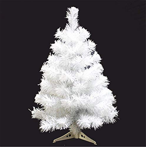 Fouriding 2ft 60cm Künstlicher Weihnachtsbaum Christbaum Tannenbaum mit KunststoffStänder (Weiß) Cover