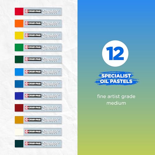 SAKURA 12-Piece Cray Pas Specialist Colors May Vary Oil Pastel Set
