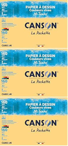 Papier dessin A3 CANSON Mi-Teintes 160g pour réussir vos pastels sans gonder