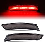 HECASA LED Side Marker Lights Compatible with 2016-2024 Chevrolet Chevy Camaro & 2014-2019 Cadillac CTS ATS Bumper Signal Parking Lamps 2Pcs Smoke Lens Red LED Replacement for GM2861113 23126885