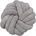 CatcherMy Knot Kissen Knotenkissen Nordische Kreativität Geknotetes Kissen Baby Bett Zimmer Dekor Spielzeug, Grau/Rosa/Grün, 35cm