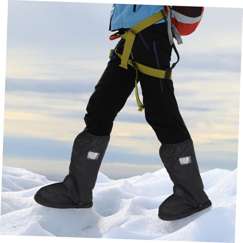 1 par de fundas impermeables para calzado para exterior, protectoras contra lluvia y deslizamiento, diseño de tubo alto, fáciles de poner, para ciclismo, senderismo y viajes, para mujeres miniatura 6