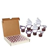 (30 Sets) Prefilled Communion Cups & Wafer with Juice : Wafer on Top - Grape Juice on Bottom