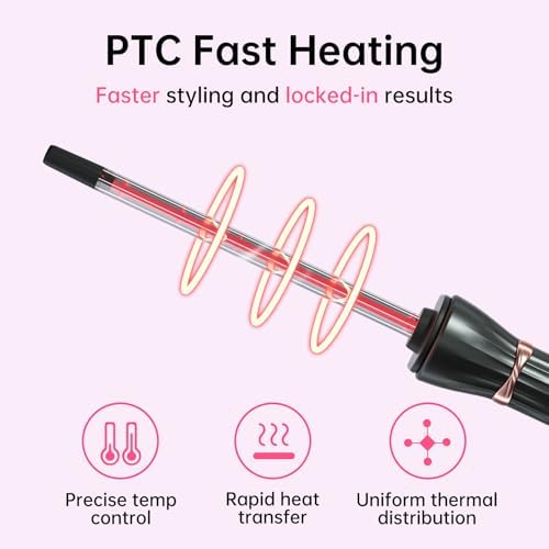 3/8 Inch Small Wand Curling Iron with 9 Temps — lifestyle photo