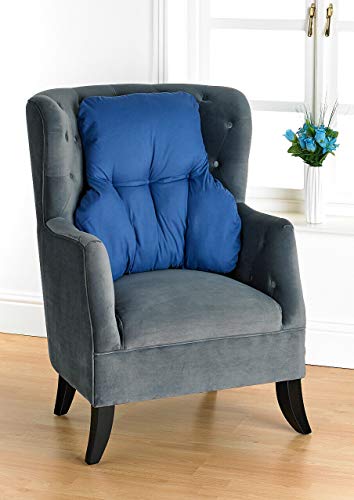 Cómodo cojín lumbar y soporte de espalda para sofá/silla (azul marino)