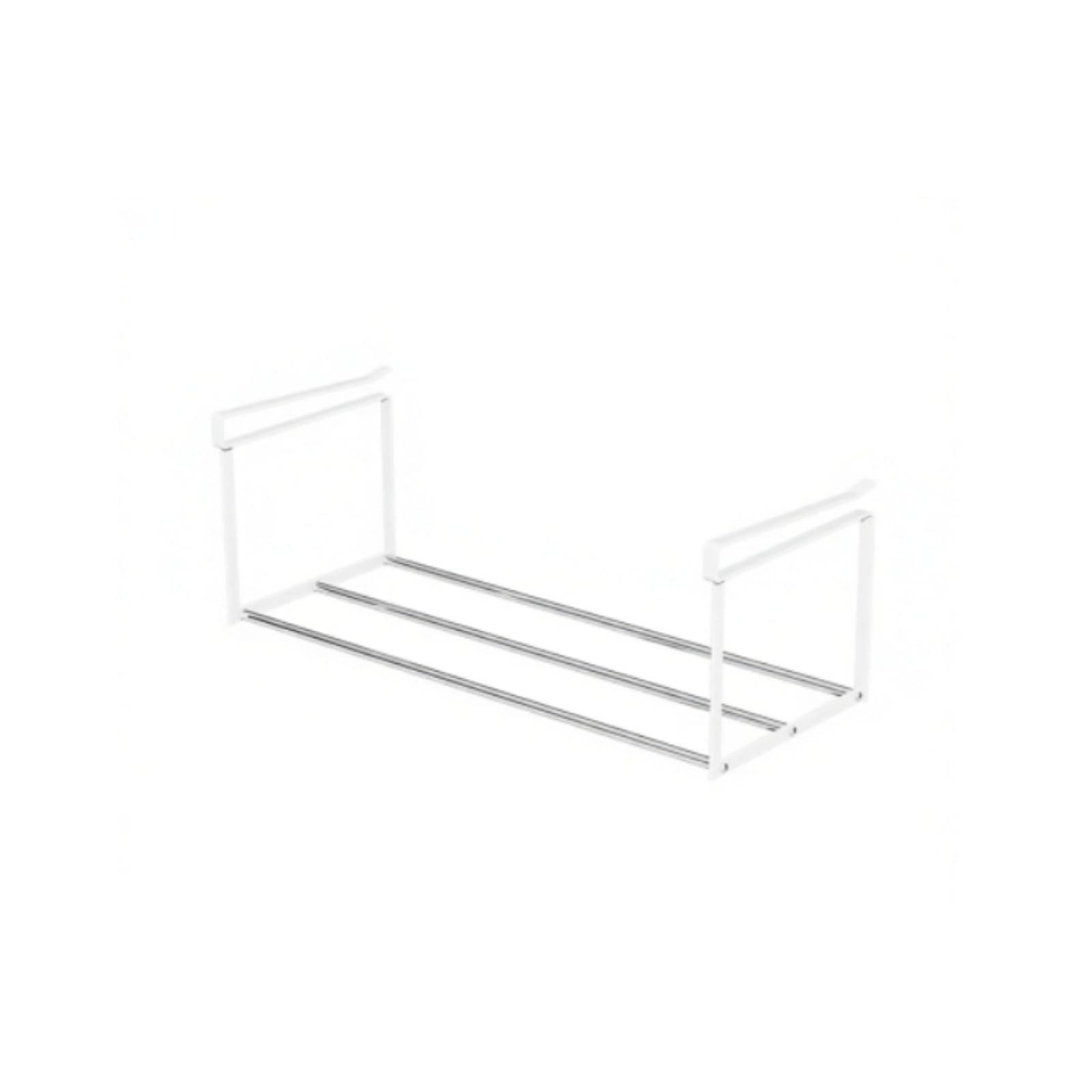 Under Desk Organizer, Multitier Storage Rack, Dorm Shelf, Space Saving White Small Without Board-image-35