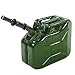 Wavian USA JC0010KVS Authentic NATO Jerry Fuel Can and Spout System Khaki (10 Litre)
