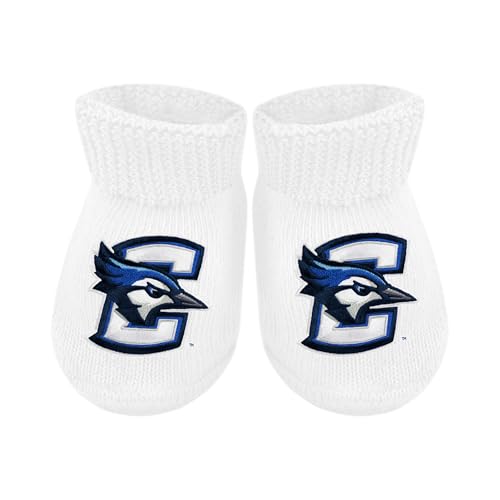 Baby Bootie Sock - Creighton Bluejays - White - Newborn - 6 Mos