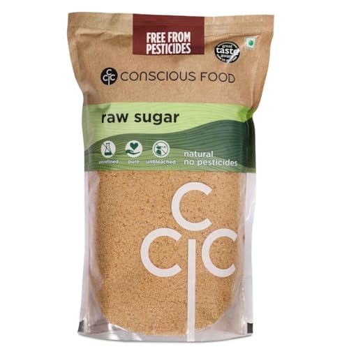 Conscious Food Natural Raw Sugar | 2 Kg | Unrefined & Unprocessed Raw Sugar | Khandsari, Desi Khand