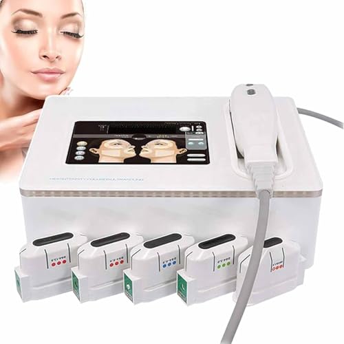 Multi-Functional HIFU Machine Skin Care Device,SMAS-Layer Facial Lifting Tightening,Fine Lines Reduction,Wrinkle Remover,Face & Body Sculpting,5 Depth Cartridges,10,000 Pulses per Cartridge
