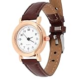 Montre pour femme : ce bracelet de montre en cuir est inodore, super , flexible et durable, ce qui est idéal pour un usage quotidien, montre-bracelet pour femme