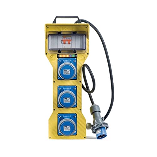 Quadro elettrico 3 PRESE 220V 16A VB serie 220-3T portatile da cantiere vetroresina CE dichiarazione di conformità UE