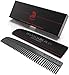 Bossman Powder Coated Metal Beard & Mustache Comb, Patent Pending Design Eliminates Snagging of Hairs for a Smooth Glide