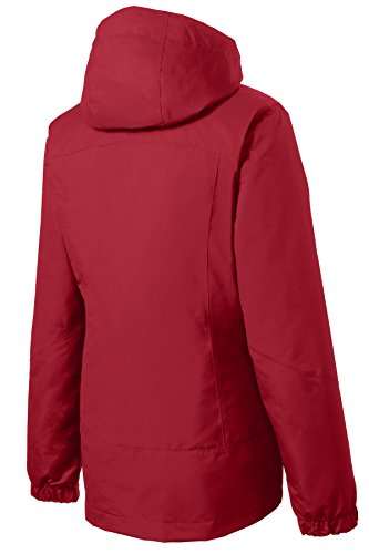Jaqueta feminina imperme vel 3 em 1 Vortex Port Authority, Rich Red/ Black, 3XL