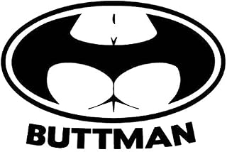 Buttman Funny Vinyl Decal Sticker | Cars Trucks Vans Walls Laptops Cups | Black | 5.5 inches | KCD915
