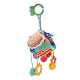 Rengue Juguete Colgante para Cochecito, Juguete para Asiento con Diseño Geométrico Colorido para Asientos de Coche y Cunas, Colgante para Cochecito, Sonajero de Tela Suave, Juguetes para Bebés
