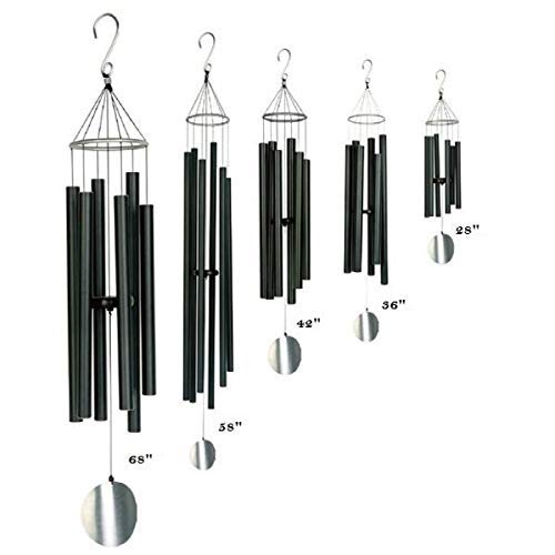 Image of Nature's Melody Aluminum Wind Chime (42 inch, Silver Black)