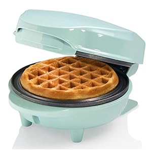 Bestron Mini-Waffeleisen für klassische Waffeln, kleiner Waffelmaker mit Antihaftbeschichtung, für Kindergeburtstage…