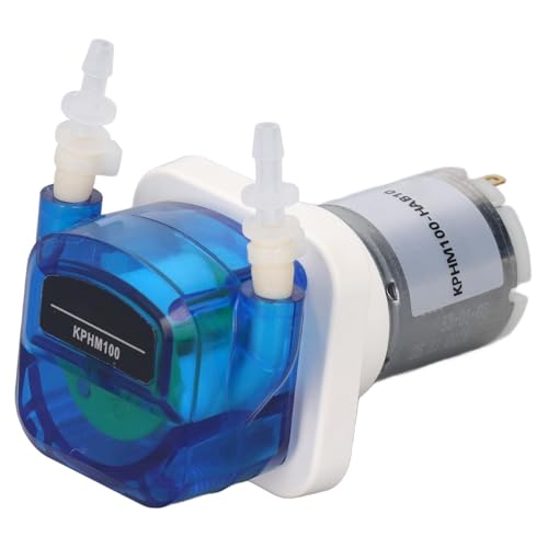 Agatige - Mini pompe péristaltique, micro pompe péristaltique, 180 ml par minute 6 W, pompe péristaltique auto-amorçante, pompe doseuse de liquide en plastique pour laboratoire KPHM100 HAB10 (12V)