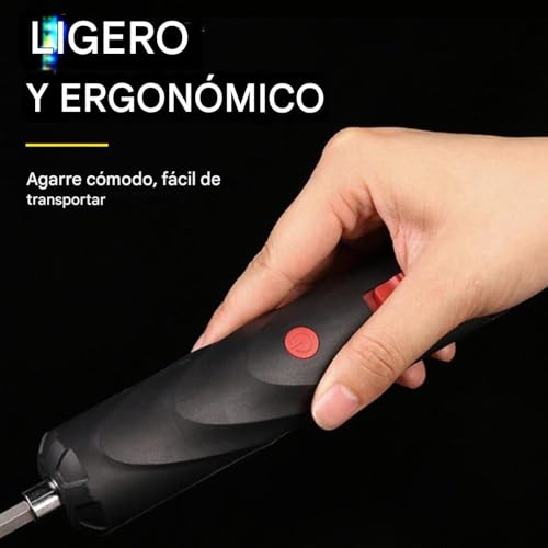 Destornillador Inalámbrico Recargable | Destornillador Pequeño Inalámbrico - Atornillador Eléctrico Con 12 Brocas | Para Hogar Oficina Muebles Coche Electrodomésticos Proyectos De Manualidades Modelos - imagen 6