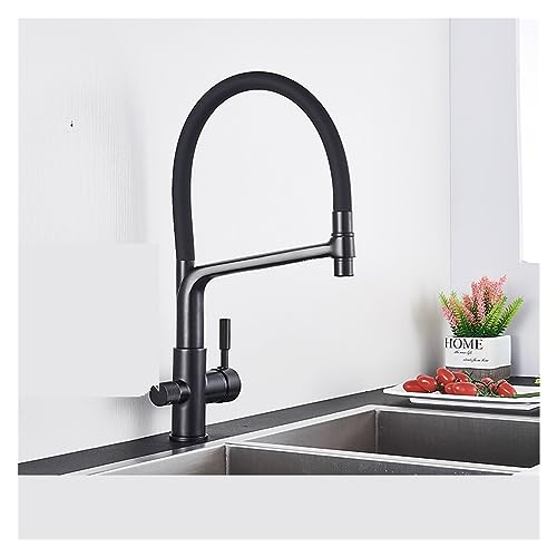 Robinet filtré cuisine noir mat idéal pour cuisiner et boire une eau saine