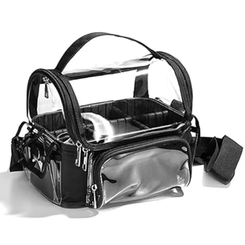 Bolsa de aseo transparente contra derrames y roturas con gran capacidad para cosméticos