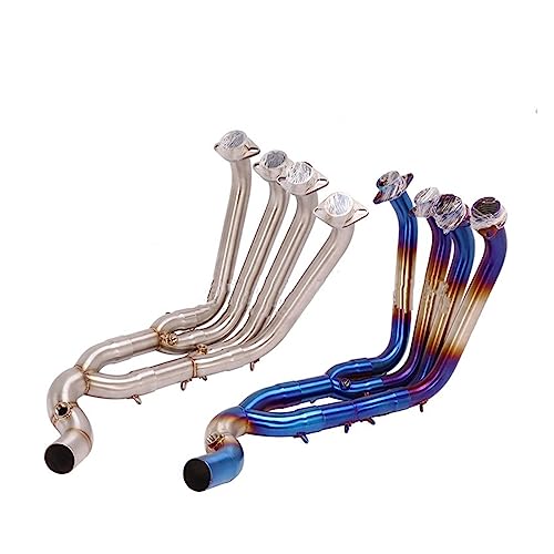 MBROS Tubo Escape Motocicleta Escape para Motocicleta Tubo Conexión Tubo Delantero Conexión Silenciador Original para para YZF para R6 2017-2020 Tubo Escape Silenciador(Type B)