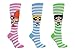 Powerpuff Girls Socks (3 Pair) - (Women) Blossom, Bubbles, Buttercup Knee High Socks - Fits Shoe Size: 4-10 (Ladies)