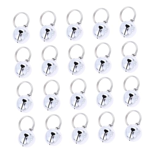 GRIRIW 20Pcs Cat Bells Durable Kitten Accessories for Crafts for Christmas Weddings and Parties Convenient Portable Hanging Bells