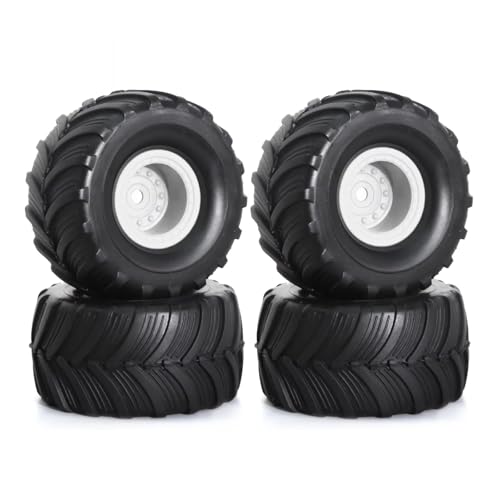 RC�^�C���p�[�c For TRX4M For FMS For FCX24 For Axial For SCX24 AX24 1/18 1/24 4�� 52mm 1.0�C���` �z�C�[������ �^�C���Z�b�g RC�N���[���[�J�[ �A�b�v�O���[�h�p�[�c�ƏC��(Whi