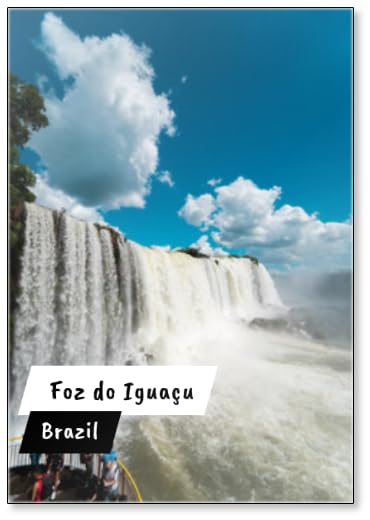Waterfall in Foz De Iguazu Brasil, Fridge Magnet