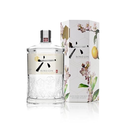 Roku Suntory Japanese Craft Gin | In Gift Box | Amazon Exclusive | Crafted With Six Distinctive Japanese Botanicals | 43% ABV | 70 cl