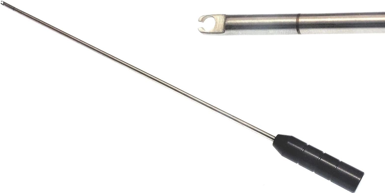 ADDLER Laparoscopic Hook Type Knot Pusher 5mm – Precision Surgical Instrument for Secure Knot Tying in Minimally Invasive Surgery