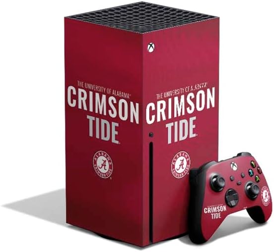 Vista 17 de Skinit Decal Gaming Skin Compatible with Xbox Series X Bundle - Officially Licensed University of Alabama Roll Tide Roll Design
