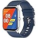 Produktbild SMARTY2.0 - Smartwatch SW034B - Farbe Blau - Sprachassistent, Bluetooth-Anrufe, Sportmodus, wasserdicht IP68 - Silikonband - Abmessungen 44,17 x 37,28 x 10,75 mm, blau, Standard, Modern