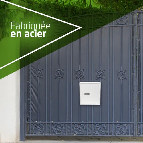 Boîte aux lettres intérieure blanche Amig 40x36cm pour porte ou mur - 4