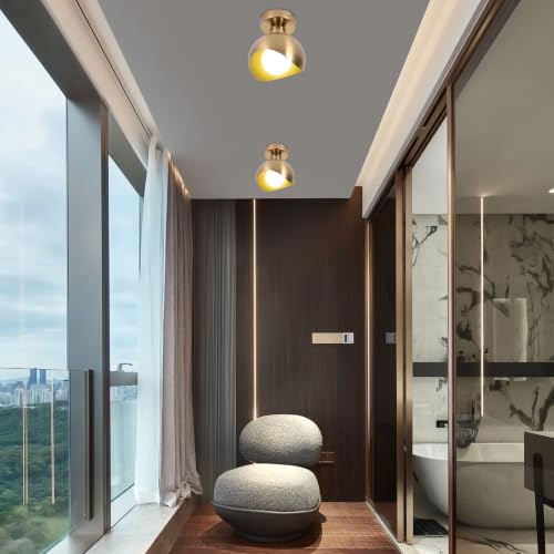 Éclairage de plafond intérieur rétro en métal doré de qualité supérieure E27