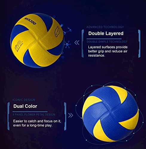 zalati Volleyball Beach Gym Microfiber PU Ball with Mesh Bag Needle Adapter Pump for All Ages Beginners Outdoor Activity - Image 3