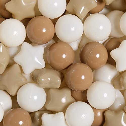 Image of TRENDPLAY Star Ball Pit Balls for Toddlers -50 100 200 Count Star Balls Different Shapes, Non-Toxic Plastic Balls for Safe Play, Boys Girls Festival Party Decoration