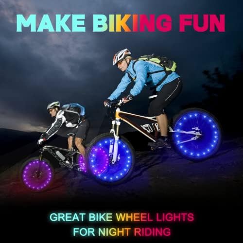 2 Tire Pack LED Bike Wheel Lights Ultra Bright