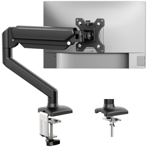 GRIFEMA GB2003-1, Support Ecran PC Moniteur de 13-32 Pouces, Bras Ecran PC VESA 75x75-100x100 MM, Rotation à 360°, Réglable en Hauteur, Charge Maximale de 9 KG, Noir