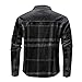 tuduoms Big and Tall Jean Jacket for Men L-4XL Fashion Plaid Denim Jacket Casual Retro Distressed Ripped Slim Trucker Jacket