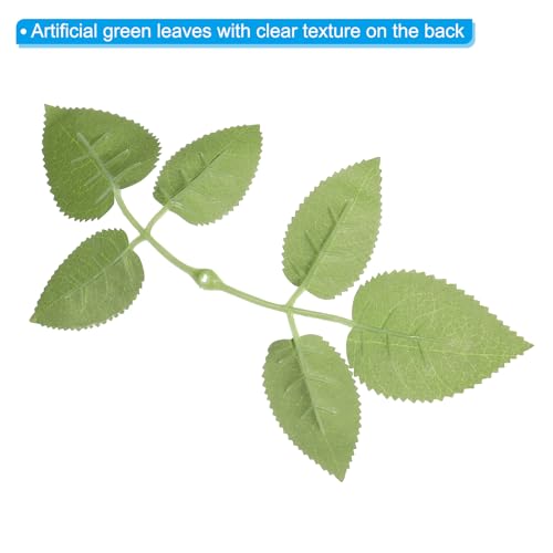 PATIKIL 4.72x10.24 Artificial Silk Rose Leaf - Image 3